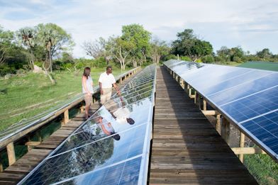 Wilderness Sustainability Solar Panels in the bush