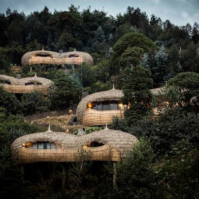 Wilderness Bisate Rwanda Camp Aerial View