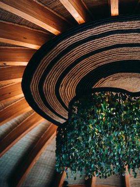 Wilderness Bisate Reserve Recycled glass chandelier