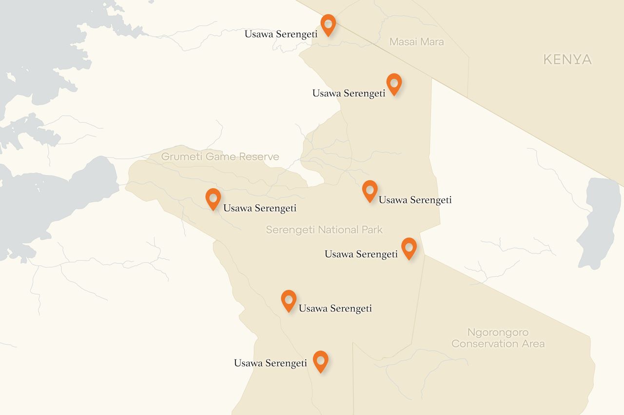 Wilderness Usawa Serngeti Map Tanzania