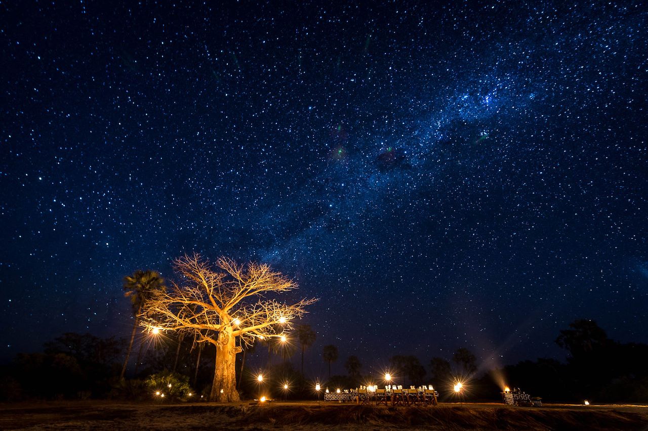 Wilderness Kwetsani Botswana Dining Under the Stars